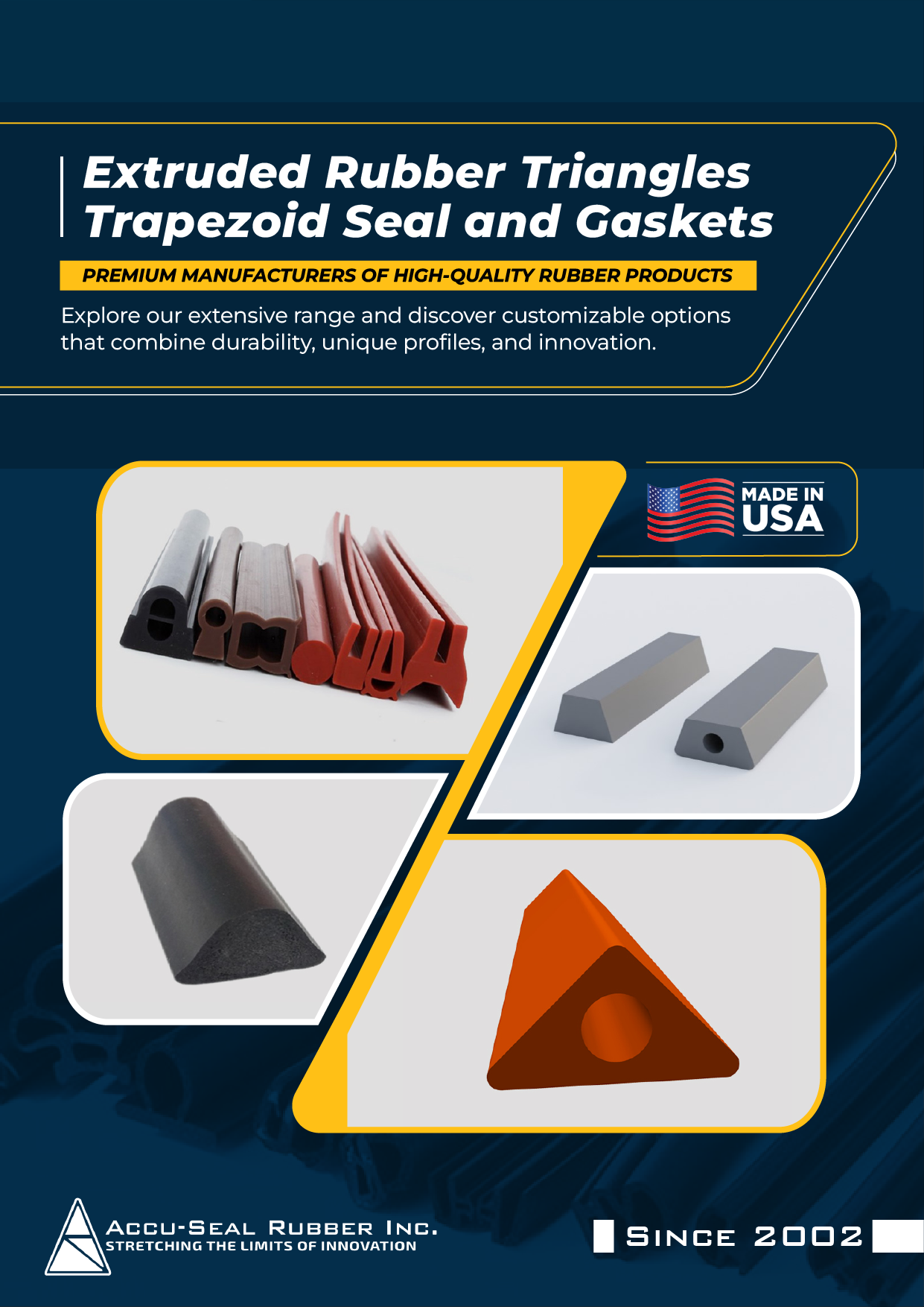 Extruded Rubber Triangles Trapezoid Seal and Gaskets