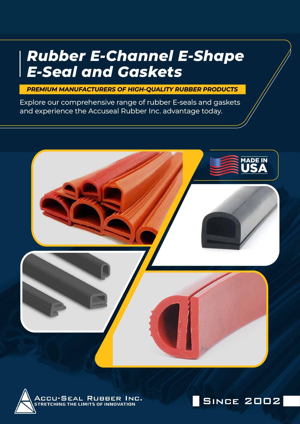 Rubber E-Channel E-Shape E-Seal and Gaskets