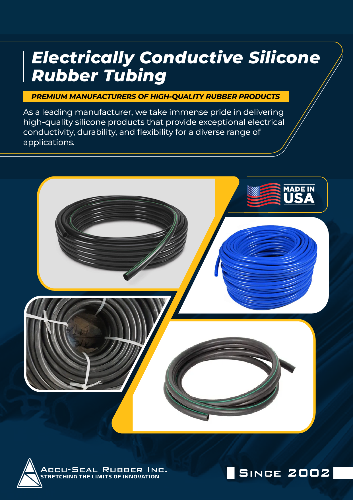 Electrically Conductive Silicone Rubber Tubing