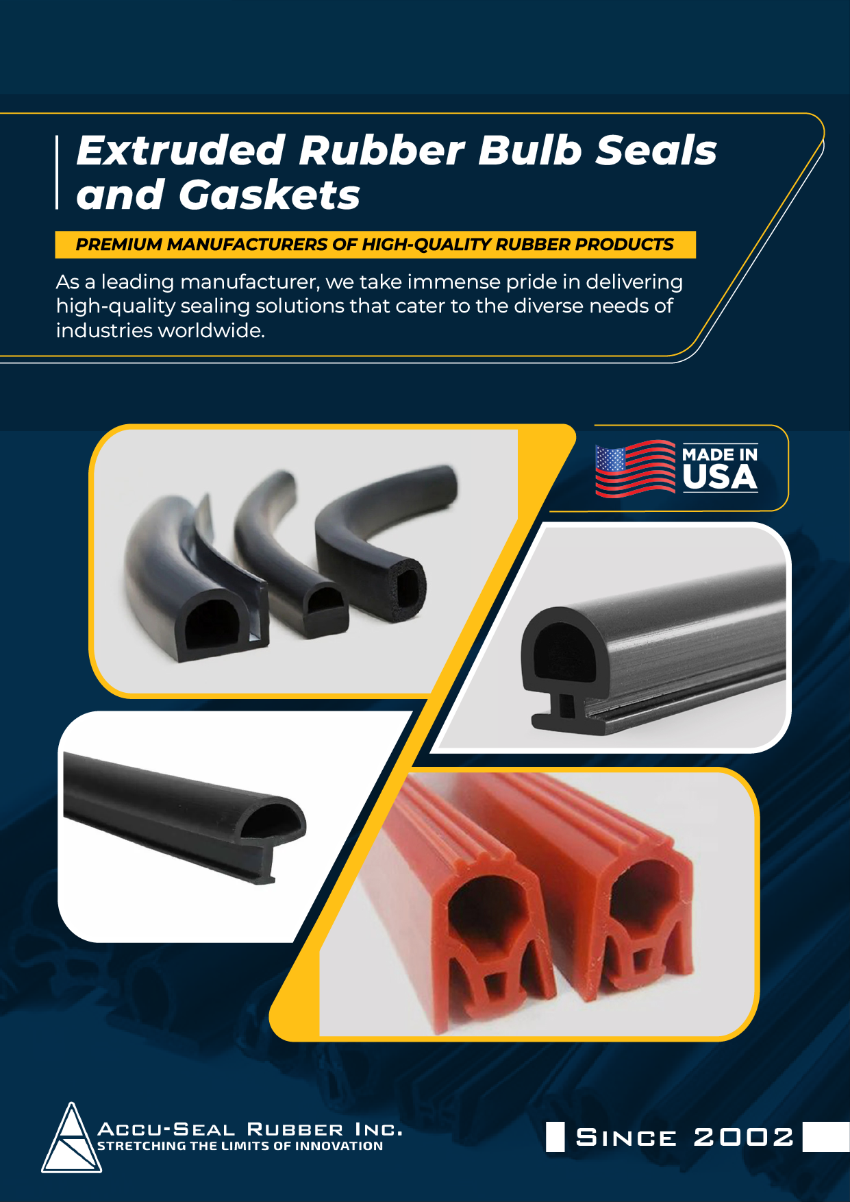 Extruded Rubber Bulb Seals and Gaskets