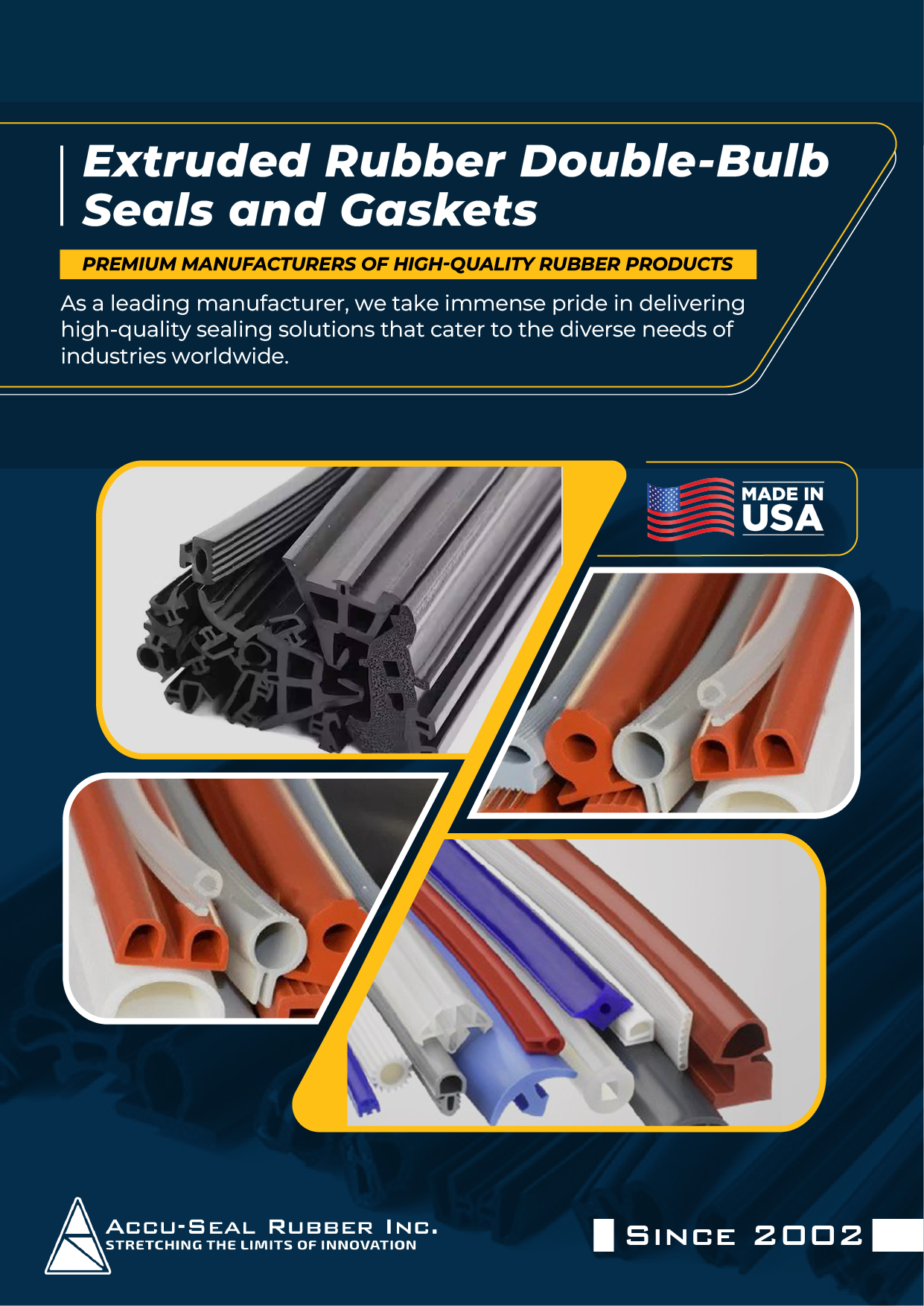 Extruded Rubber Double-Bulb Seals and Gaskets